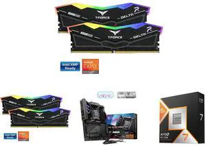 2 x Team Group 16GB (2 x 8GB) DDR5 6000 RAM, MSI MPG X870E CARBON WIFI ATX Motherboard, supports AMD Ryzen 9000/8000/7000, DDR5 8400+MT/s, PCIe 5.0, M.2 Gen5, Wi-Fi 7, 5G LAN, AMD Ryzen 7 9800X3D 8-Core 5.2 GHz CPU 2 x Team Group 16GB (2 x 8GB) DDR5 6000 RAM, MSI MPG X870E CARBON WIFI ATX Motherboard, supports AMD Ryzen 9000/8000/7000, DDR5 8400+MT/s, PCIe 5.0, M.2 Gen5, Wi-Fi 7, 5G LAN, AMD Ryzen 7 9800X3D 8-Core 5.2 GHz CPU