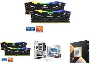 2x Team Group 16GB (2x8GB) DDR5 6000 RAM, ASUS X870 AYW GAMING WIFI W AMD X870 AM5 ATX motherboard, 12+2+1 80A DrMOS, DDR5, PCIe 5.0, 3x M.2, Wi-Fi 6, 2.5Gb LAN, HDMI, USB4, Aura Sync, AMD Ryzen 7 9800X3D 8-Core 5.2GHz AM5 120W 2x Team Group 16GB (2x8GB) DDR5 6000 RAM, ASUS X870 AYW GAMING WIFI W AMD X870 AM5 ATX motherboard, 12+2+1 80A DrMOS, DDR5, PCIe 5.0, 3x M.2, Wi-Fi 6, 2.5Gb LAN, HDMI, USB4, Aura Sync, AMD Ryzen 7 9800X3D 8-Core 5.2GHz AM5 120W