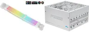 SAMA 2*8PIN Addressable RGB Power Extension Cable Double Side Lighting Mode for CPU PCIE ATX/Matx Case PC Computer White and SAMA P1200W ATX 3.1 Power Supply, 1200W, Cybenetics Platinum Standards, PCIE 5.1 Ready, Full Modular, 1200W Gaming PSU, Premium Japanese Capacitor, FDB Fan, White version SAMA 2*8PIN Addressable RGB Power Extension Cable Double Side Lighting Mode for CPU PCIE ATX/Matx Case PC Computer White and SAMA P1200W ATX 3.1 Power Supply, 1200W, Cybenetics Platinum Standards, PCIE 5.1 Ready, Full Modular, 1200W Gaming PSU, Premium Japanese Capacitor, FDB Fan, White version
