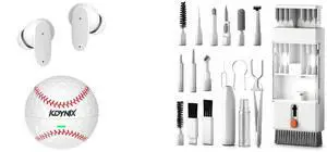 KDYNIX Golf Ball Wireless Earbuds Bluetooth 5.4 Headphones, ANC Noise Canceling Sports Earphones with 13mm Bass Drivers, IPX7 Waterproof, 18H Playtime USB-C Charging, Holiday Gift for Golfers and KDYNIX 22-in-1 Multifunctional Cleaner Kit for AirPods, Keyboard, Laptop, iPad, iPhone, Camera, Earbuds, with Retractable Brush, Keycap Puller, Spray, Microfiber Cloth, Portable All-in-One Set KDYNIX Golf Ball Wireless Earbuds Bluetooth 5.4 Headphones, ANC Noise Canceling Sports Earphones with 13mm Bass Drivers, IPX7 Waterproof, 18H Playtime USB-C Charging, Holiday Gift for Golfers and KDYNIX 22-in-1 Multifunctional Cleaner Kit for AirPods, Keyboard, Laptop, iPad, iPhone, Camera, Earbuds, with Retractable Brush, Keycap Puller, Spray, Microfiber Cloth, Portable All-in-One Set