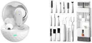 KDYNIX Golf Ball Wireless Earbuds Bluetooth 5.4 Headphones, ANC Noise Canceling Sports Earphones with 13mm Bass Drivers, IPX7 Waterproof, 18H Playtime USB-C Charging, Holiday Gift for Golfers and KDYNIX 22-in-1 Multifunctional Cleaner Kit for AirPods, Keyboard, Laptop, iPad, iPhone, Camera, Earbuds, with Retractable Brush, Keycap Puller, Spray, Microfiber Cloth, Portable All-in-One Set KDYNIX Golf Ball Wireless Earbuds Bluetooth 5.4 Headphones, ANC Noise Canceling Sports Earphones with 13mm Bass Drivers, IPX7 Waterproof, 18H Playtime USB-C Charging, Holiday Gift for Golfers and KDYNIX 22-in-1 Multifunctional Cleaner Kit for AirPods, Keyboard, Laptop, iPad, iPhone, Camera, Earbuds, with Retractable Brush, Keycap Puller, Spray, Microfiber Cloth, Portable All-in-One Set