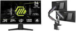 Monitor Monitor Combo - MSI MAG 244F Bundle with MSI MPG MT201DR V2 Monitor Monitor Combo - MSI MAG 244F Bundle with MSI MPG MT201DR V2