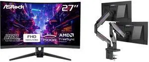 Monitor Monitor Combo - ASRock Phantom Gaming PG27FRS1A Bundle with MSI MPG MT201DR V2 Monitor Monitor Combo - ASRock Phantom Gaming PG27FRS1A Bundle with MSI MPG MT201DR V2