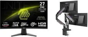 Monitor Monitor Combo - MSI MAG 276CXF Bundle with MSI MPG MT201DR V2 Monitor Monitor Combo - MSI MAG 276CXF Bundle with MSI MPG MT201DR V2