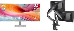 Monitor Monitor Combo - MSI PRO MP341CQW E12 Bundle with MSI MPG MT201DR V2 Monitor Monitor Combo - MSI PRO MP341CQW E12 Bundle with MSI MPG MT201DR V2