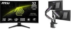 Monitor Monitor Combo - MSI MAG 321CQF E18 Bundle with MSI MPG MT201DR V2 Monitor Monitor Combo - MSI MAG 321CQF E18 Bundle with MSI MPG MT201DR V2
