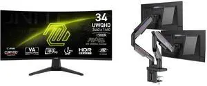 Monitor Monitor Combo - MSI MAG 346CQ Bundle with MSI MPG MT201DR V2 Monitor Monitor Combo - MSI MAG 346CQ Bundle with MSI MPG MT201DR V2