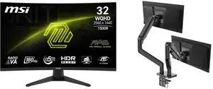 Monitor Monitor Combo - MSI MAG 321CQF E18 Bundle with MSI MAG MT201D Monitor Monitor Combo - MSI MAG 321CQF E18 Bundle with MSI MAG MT201D