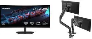 Monitor Monitor Combo - GIGABYTE G34WQC2 Bundle with MSI MAG MT201D Monitor Monitor Combo - GIGABYTE G34WQC2 Bundle with MSI MAG MT201D