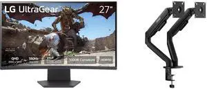 Monitor Monitor Combo - LG Electronics 27GS60QC-B Bundle with MSI MAG MT101DG Monitor Monitor Combo - LG Electronics 27GS60QC-B Bundle with MSI MAG MT101DG