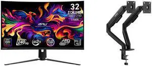 Monitor Monitor Combo - MSI MPG 321CURX QD-OLED Bundle with MSI MAG MT101DG Monitor Monitor Combo - MSI MPG 321CURX QD-OLED Bundle with MSI MAG MT101DG