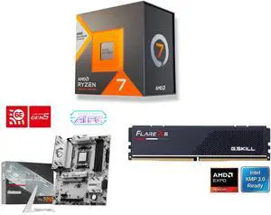 CPU Motherboard Memory Combo - AMD Ryzen 7 7700X3D with MSI B850 GAMING PLUS WIFI6E and G.SKILL Flare X5 16GB 288-Pin PC RAM DDR5 6000 CPU Motherboard Memory Combo - AMD Ryzen 7 7700X3D with MSI B850 GAMING PLUS WIFI6E and G.SKILL Flare X5 16GB 288-Pin PC RAM DDR5 6000