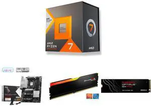 CPU Motherboard Memory SSD Combo - AMD Ryzen 7 7700X3D with MSI PRO X870-P WIFI and G.SKILL Ripjaws M5 Neo RGB Series 16GB 288-Pin PC RAM DDR5 6000 and SanDisk Optimus GX PRO 850X M.2 2280-S3-M 1TB PCI-Express 4.0 CPU Motherboard Memory SSD Combo - AMD Ryzen 7 7700X3D with MSI PRO X870-P WIFI and G.SKILL Ripjaws M5 Neo RGB Series 16GB 288-Pin PC RAM DDR5 6000 and SanDisk Optimus GX PRO 850X M.2 2280-S3-M 1TB PCI-Express 4.0