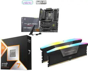MSI MAG X870E TOMAHAWK WIFI Motherboard, ATX, AM5, DDR5 8400+ MT/s, PCIe 5.0, M.2 Gen5, Wi-Fi 7, 5G LAN; AMD Ryzen 7 9800X3D, 8-Core, 5.2 GHz, AM5; CORSAIR Vengeance RGB 32GB DDR5 6000 RAM MSI MAG X870E TOMAHAWK WIFI Motherboard, ATX, AM5, DDR5 8400+ MT/s, PCIe 5.0, M.2 Gen5, Wi-Fi 7, 5G LAN; AMD Ryzen 7 9800X3D, 8-Core, 5.2 GHz, AM5; CORSAIR Vengeance RGB 32GB DDR5 6000 RAM