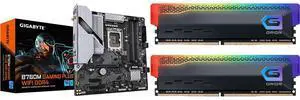 GIGABYTE B760M GAMING PLUS WIFI DDR4 LGA 1700 M-ATX Motherboard, DDR4, 2x M.2, PCIe 4.0, USB 3.2 Gen 1 Type-C, WiFi 6, GbE LAN, Q-Flash Plus, PCIe EZ-Latch GeIL ORION RGB 16GB (2x8GB) DDR4 3200 RAM GIGABYTE B760M GAMING PLUS WIFI DDR4 LGA 1700 M-ATX Motherboard, DDR4, 2x M.2, PCIe 4.0, USB 3.2 Gen 1 Type-C, WiFi 6, GbE LAN, Q-Flash Plus, PCIe EZ-Latch GeIL ORION RGB 16GB (2x8GB) DDR4 3200 RAM