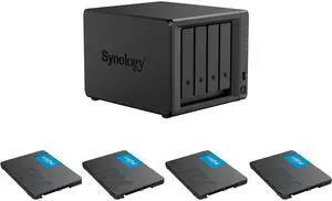 Synology 4-bay DiskStation DS925+ 4 x Crucial BX500 1TB 3D NAND SATA 2.5-Inch Internal SSD, up to 540 MB/s - CT1000BX500SSD1 Synology 4-bay DiskStation DS925+ 4 x Crucial BX500 1TB 3D NAND SATA 2.5-Inch Internal SSD, up to 540 MB/s - CT1000BX500SSD1