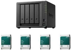 Synology 4-bay DiskStation DS425+ (Diskless) 4 x Synology 8TB HAT3320 Plus Series SATA III 3.5" Internal NAS HDD (HAT3320-8T) Synology 4-bay DiskStation DS425+ (Diskless) 4 x Synology 8TB HAT3320 Plus Series SATA III 3.5" Internal NAS HDD (HAT3320-8T)