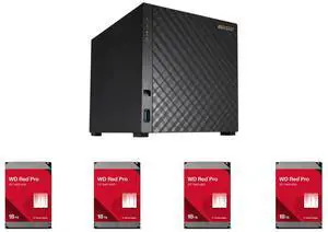 Asustor AS1204T Drivestor 4 Gen 2 NAS: Quad-Core 1.7GHz, 2.5GbE, 1GB DDR4, 3x USB 3.2 Gen 1, 90W PSU (Diskless) + 4x WD Red Pro 18TB HDD, 7200 RPM, SATA 6Gb/s, CMR, 512MB Cache, 3.5" - WD181KFGX Asustor AS1204T Drivestor 4 Gen 2 NAS: Quad-Core 1.7GHz, 2.5GbE, 1GB DDR4, 3x USB 3.2 Gen 1, 90W PSU (Diskless) + 4x WD Red Pro 18TB HDD, 7200 RPM, SATA 6Gb/s, CMR, 512MB Cache, 3.5" - WD181KFGX