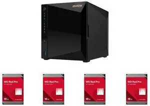 Asustor AS3304T v2 Drivestor 4 Pro Gen2 4 Bay NAS, Quad-Core 1.7GHz CPU, 2.5GbE Port, 2GB DDR4 (Diskless) 4 x WD Red Pro 18TB NAS Internal Hard Drive HDD - 7200 RPM, SATA 6Gb/s, CMR, 512MB Cache, 3.5" - WD181KFGX Asustor AS3304T v2 Drivestor 4 Pro Gen2 4 Bay NAS, Quad-Core 1.7GHz CPU, 2.5GbE Port, 2GB DDR4 (Diskless) 4 x WD Red Pro 18TB NAS Internal Hard Drive HDD - 7200 RPM, SATA 6Gb/s, CMR, 512MB Cache, 3.5" - WD181KFGX