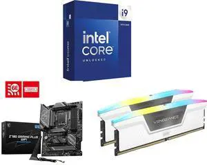 Intel Core i9-14900K 24-Core LGA 1700 125W UHD 770 Processor MSI Z790 GAMING PLUS WIFI LGA 1700 ATX DDR5 PCI-E x16 Wi-Fi 6E 2.5Gbps LAN 4x M.2 Motherboard CORSAIR Vengeance RGB 32GB (2x16GB) DDR5 6000 Desktop Memory Intel Core i9-14900K 24-Core LGA 1700 125W UHD 770 Processor MSI Z790 GAMING PLUS WIFI LGA 1700 ATX DDR5 PCI-E x16 Wi-Fi 6E 2.5Gbps LAN 4x M.2 Motherboard CORSAIR Vengeance RGB 32GB (2x16GB) DDR5 6000 Desktop Memory