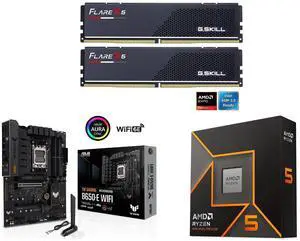 G.SKILL Flare X5 Model F5-6000J3636F16GX2-FX5 + ASUS TUF GAMING B650-E WIFI + AMD Ryzen 5 9600X 6-Core 3.9 GHz Processor