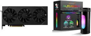 XFX SWIFT Radeon RX 9060 XT 8GB GDDR6 PCI Express 5.0 x16 ATX Graphics Card SWIFT RX 9060 XT OC Triple Fan and AAAwave AURAWAVE GPU Support Bracket, Anti-Sag Video Card Holder, Adjustable Height GPU Bracket with Magnet Base, 5V 3PIN ARGB Graphics Card Brace Support 67-110mm (Black) XFX SWIFT Radeon RX 9060 XT 8GB GDDR6 PCI Express 5.0 x16 ATX Graphics Card SWIFT RX 9060 XT OC Triple Fan and AAAwave AURAWAVE GPU Support Bracket, Anti-Sag Video Card Holder, Adjustable Height GPU Bracket with Magnet Base, 5V 3PIN ARGB Graphics Card Brace Support 67-110mm (Black)