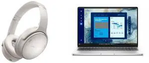 Bose QuietComfort Wireless Headphones: Noise Cancelling, Mic, USB-C, 24H Playtime, White Smoke. Dell Pro 16" Notebook: FHD+, Intel Core i5, 16GB RAM, 256GB SSD, Win 11 Pro, Webcam, 8.7H Battery, Wi-Fi 6. Bose QuietComfort Wireless Headphones: Noise Cancelling, Mic, USB-C, 24H Playtime, White Smoke. Dell Pro 16" Notebook: FHD+, Intel Core i5, 16GB RAM, 256GB SSD, Win 11 Pro, Webcam, 8.7H Battery, Wi-Fi 6.