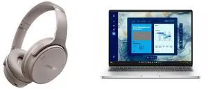 Bose QuietComfort Headphones: Wireless, Noise Cancelling, Mic, USB-C, 24H Playtime, Sandstone. Dell Pro 16 PC16250: 16" FHD+, Intel Core i5, 16GB RAM, 256GB SSD, Win 11 Pro, Webcam, 8.7H Battery, Wi-Fi 6. Bose QuietComfort Headphones: Wireless, Noise Cancelling, Mic, USB-C, 24H Playtime, Sandstone. Dell Pro 16 PC16250: 16" FHD+, Intel Core i5, 16GB RAM, 256GB SSD, Win 11 Pro, Webcam, 8.7H Battery, Wi-Fi 6.