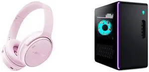 Bose QuietComfort Wireless Headphones, Noise Cancelling, Mic, USB-C, 24H Playtime, Petal Pink - Alienware Aurora Gaming Desktop, Intel Core Ultra 7, 32GB RAM, 1TB SSD, RTX 5070, 1000W PSU, Windows 11, Clear Panel - Black Bose QuietComfort Wireless Headphones, Noise Cancelling, Mic, USB-C, 24H Playtime, Petal Pink - Alienware Aurora Gaming Desktop, Intel Core Ultra 7, 32GB RAM, 1TB SSD, RTX 5070, 1000W PSU, Windows 11, Clear Panel - Black