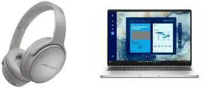 Bose QuietComfort Wireless Bluetooth Headphones, Noise Cancelling, Mic, USB-C, 24H Playtime, Moonlight Grey. Dell Pro 16" Notebook, FHD+, Intel Core i5, 16GB RAM, 256GB SSD, Win 11 Pro, Webcam, 8.7H Battery, Wi-Fi 6. Bose QuietComfort Wireless Bluetooth Headphones, Noise Cancelling, Mic, USB-C, 24H Playtime, Moonlight Grey. Dell Pro 16" Notebook, FHD+, Intel Core i5, 16GB RAM, 256GB SSD, Win 11 Pro, Webcam, 8.7H Battery, Wi-Fi 6.