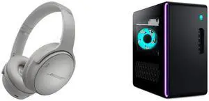 Bose QuietComfort Wireless Bluetooth Headphones, Noise Cancelling, Mic, USB-C, 24H Playtime, Moonlight Grey. Alienware Aurora Gaming Desktop, Intel Core Ultra 7, 32GB RAM, 1TB SSD, RTX 5070, 1000W PSU, Windows 11, Clear Panel - Black Bose QuietComfort Wireless Bluetooth Headphones, Noise Cancelling, Mic, USB-C, 24H Playtime, Moonlight Grey. Alienware Aurora Gaming Desktop, Intel Core Ultra 7, 32GB RAM, 1TB SSD, RTX 5070, 1000W PSU, Windows 11, Clear Panel - Black