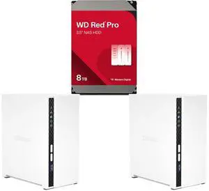 WD Red Pro 8TB 7200 RPM 256MB Cache SATA 6.0Gb/s 3.5" Internal Hard Drive Bare Drive - WD8005FFBX 2 x QNAP TS-233-US Network Storage WD Red Pro 8TB 7200 RPM 256MB Cache SATA 6.0Gb/s 3.5" Internal Hard Drive Bare Drive - WD8005FFBX 2 x QNAP TS-233-US Network Storage