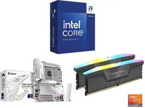 Intel Core i9-14900K 24-Core LGA 1700 125W UHD 770 Processor, GIGABYTE Z890 AORUS ELITE WIFI7 ATX DDR5 4x M.2 PCIe 5.0 Thunderbolt 4, CORSAIR Vengeance 64GB (2x32GB) DDR5 5600 Desktop Memory Intel Core i9-14900K 24-Core LGA 1700 125W UHD 770 Processor, GIGABYTE Z890 AORUS ELITE WIFI7 ATX DDR5 4x M.2 PCIe 5.0 Thunderbolt 4, CORSAIR Vengeance 64GB (2x32GB) DDR5 5600 Desktop Memory