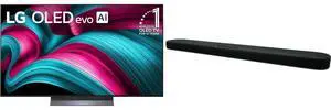 LG 55" OLED evo AI 4K C5 Smart TV w/Dolby Atmos/Vision, HDR10, AI Upscaling, Filmmaker Mode, Alexa (OLED55C5PUA, 2025) + Yamaha SR-B20A Sound Bar w/Subwoofers, Bluetooth, Black LG 55" OLED evo AI 4K C5 Smart TV w/Dolby Atmos/Vision, HDR10, AI Upscaling, Filmmaker Mode, Alexa (OLED55C5PUA, 2025) + Yamaha SR-B20A Sound Bar w/Subwoofers, Bluetooth, Black