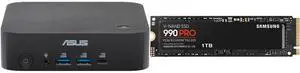 ASUS ExpertCenter PN54 Mini PC: AMD Ryzen 3 210, Radeon 740M, WiFi 7, Bluetooth 5.4, Dual 2.5G LAN, Toolless Chassis, VESA Mount. Includes SAMSUNG 990 PRO 1TB SSD, PCIe 4.0, 7,450 MB/s read speed. ASUS ExpertCenter PN54 Mini PC: AMD Ryzen 3 210, Radeon 740M, WiFi 7, Bluetooth 5.4, Dual 2.5G LAN, Toolless Chassis, VESA Mount. Includes SAMSUNG 990 PRO 1TB SSD, PCIe 4.0, 7,450 MB/s read speed.