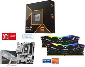 CPU Motherboard Memory Combo - AMD Ryzen 5 9600X Bundle with MSI B850 GAMING PLUS WIFI6E and Team Group FF3D516G6000HC38ADC01 CPU Motherboard Memory Combo - AMD Ryzen 5 9600X Bundle with MSI B850 GAMING PLUS WIFI6E and Team Group FF3D516G6000HC38ADC01