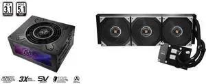 ASRock PG-1300G 1300 W Power Supply ASRock WS TR 360D 360mm AIO Liquid CPU Cooler for AMD Threadripper sTR5/SP6/sWRX9/sWRX8/sTRX4/TR4/SP3, Dual-Pump Redundancy with Alarm, Brazed Full-Copper Cold Plate, 6-Year Warranty ASRock PG-1300G 1300 W Power Supply ASRock WS TR 360D 360mm AIO Liquid CPU Cooler for AMD Threadripper sTR5/SP6/sWRX9/sWRX8/sTRX4/TR4/SP3, Dual-Pump Redundancy with Alarm, Brazed Full-Copper Cold Plate, 6-Year Warranty