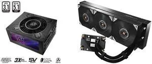 ASRock PG-1600G 1600 W Power Supply ASRock WS XE 360D 360mm AIO Liquid CPU Cooler for Intel Xeon LGA 4677/4710, Dual-Pump Redundancy with Buzzer Alarm, Brazed Full-Copper Cold Plate, IP54-Rated Fans, 6-Year Warranty ASRock PG-1600G 1600 W Power Supply ASRock WS XE 360D 360mm AIO Liquid CPU Cooler for Intel Xeon LGA 4677/4710, Dual-Pump Redundancy with Buzzer Alarm, Brazed Full-Copper Cold Plate, IP54-Rated Fans, 6-Year Warranty