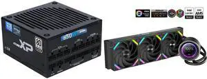 SAMA XP 850w ATX Power Supply PSU For Gaming Computer PC Power Supply Unit - 80 Plus Platinum Gold - ATX 3.0 & PCIe 5.0 Compliant - Fully Modular - Low Noise FDB ECO Silent Fan Japanese Capacitors and SAMA Q60 Black CPU Liquid Cooler, 360MM Liquid Water Cooling with 2.8" LCD Display & XT120 Modular Fans LCP Blade for Enhanced Cooling and Noise Reduction, Compatible 115X, 2011, 1200, 1700, AM4, AM5 SAMA XP 850w ATX Power Supply PSU For Gaming Computer PC Power Supply Unit - 80 Plus Platinum Gold - ATX 3.0 & PCIe 5.0 Compliant - Fully Modular - Low Noise FDB ECO Silent Fan Japanese Capacitors and SAMA Q60 Black CPU Liquid Cooler, 360MM Liquid Water Cooling with 2.8" LCD Display & XT120 Modular Fans LCP Blade for Enhanced Cooling and Noise Reduction, Compatible 115X, 2011, 1200, 1700, AM4, AM5