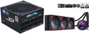 SAMA XP 850w ATX Power Supply PSU For Gaming Computer PC Power Supply Unit - 80 Plus Platinum Gold - ATX 3.0 & PCIe 5.0 Compliant - Fully Modular - Low Noise FDB ECO Silent Fan Japanese Capacitors and SAMA Q70 Black CPU Liquid Cooler, 360MM Liquid Water AIO CPU Cooler with 2.8" LCD Display, Magnetic Detachable, XT120 Modular Fans LCP Blade, Bonus Stands, 115X, 2011, 1200, 1700, AM4, AM5 AIO Cooler SAMA XP 850w ATX Power Supply PSU For Gaming Computer PC Power Supply Unit - 80 Plus Platinum Gold - ATX 3.0 & PCIe 5.0 Compliant - Fully Modular - Low Noise FDB ECO Silent Fan Japanese Capacitors and SAMA Q70 Black CPU Liquid Cooler, 360MM Liquid Water AIO CPU Cooler with 2.8" LCD Display, Magnetic Detachable, XT120 Modular Fans LCP Blade, Bonus Stands, 115X, 2011, 1200, 1700, AM4, AM5 AIO Cooler