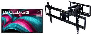 LG 42" OLED evo 4K C5 Smart TV w/Dolby Atmos & Vision, HDR10, Filmmaker Mode, Alexa (OLED42C5PUA, 2025) + Megamounts GMW686 Full Motion Wall Mount for 37-60" Screens LG 42" OLED evo 4K C5 Smart TV w/Dolby Atmos & Vision, HDR10, Filmmaker Mode, Alexa (OLED42C5PUA, 2025) + Megamounts GMW686 Full Motion Wall Mount for 37-60" Screens