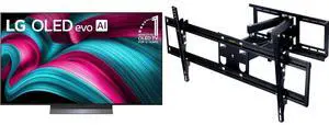 LG 55" OLED evo AI 4K C5 Series Smart TV w/Dolby Atmos, Vision, HDR10, AI Upscaling, Filmmaker Mode, Wow Orchestra, Alexa (OLED55C5PUA, 2025) + Megamounts GMW686 Full Motion Wall Mount for 37-60" Screens LG 55" OLED evo AI 4K C5 Series Smart TV w/Dolby Atmos, Vision, HDR10, AI Upscaling, Filmmaker Mode, Wow Orchestra, Alexa (OLED55C5PUA, 2025) + Megamounts GMW686 Full Motion Wall Mount for 37-60" Screens