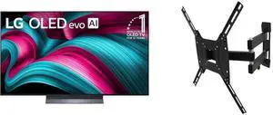 LG 55" OLED evo AI 4K C5 Smart TV w/Dolby Atmos, Vision, HDR10, AI Upscaling, Filmmaker Mode, Wow Orchestra, Alexa (OLED55C5PUA, 2025) + Megamounts GML643 Full Motion Wall Mount for 26-55" Screens LG 55" OLED evo AI 4K C5 Smart TV w/Dolby Atmos, Vision, HDR10, AI Upscaling, Filmmaker Mode, Wow Orchestra, Alexa (OLED55C5PUA, 2025) + Megamounts GML643 Full Motion Wall Mount for 26-55" Screens