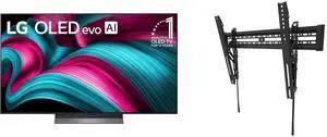 LG 55-Inch Class OLED evo AI 4K C5 Series Smart TV w/Dolby Atmos, Dolby Vision, HDR10, AI Super Upscaling 4K, Filmmaker Mode, Wow Orchestra, Alexa Built-in (OLED55C5PUA, 2025) Kanto KT3260 Tilting Mount for 32-inch to 60-inch TVs - Black LG 55-Inch Class OLED evo AI 4K C5 Series Smart TV w/Dolby Atmos, Dolby Vision, HDR10, AI Super Upscaling 4K, Filmmaker Mode, Wow Orchestra, Alexa Built-in (OLED55C5PUA, 2025) Kanto KT3260 Tilting Mount for 32-inch to 60-inch TVs - Black