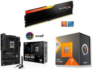 G.SKILL Ripjaws M5 Neo RGB 16GB DDR5 6000 RAM, ASUS TUF GAMING B650-E WIFI ATX motherboard, DDR5, PCIe 5.0, Wi-Fi 6E, USB-C 20Gbps, AMD Ryzen 7 7700X3D 8-Core 4.0 GHz AM5 120W Processor G.SKILL Ripjaws M5 Neo RGB 16GB DDR5 6000 RAM, ASUS TUF GAMING B650-E WIFI ATX motherboard, DDR5, PCIe 5.0, Wi-Fi 6E, USB-C 20Gbps, AMD Ryzen 7 7700X3D 8-Core 4.0 GHz AM5 120W Processor