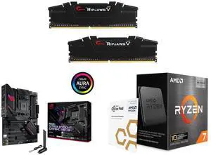 G.SKILL Ripjaws V 32GB (2x16GB) DDR4 3600 RAM, Asus ROG Strix B550-F Gaming WiFi II ATX Motherboard (PCIe 4.0, WiFi 6E, 2.5Gb LAN), AMD Ryzen 7 5800X3D 8-Core 3.4GHz AM4 CPU G.SKILL Ripjaws V 32GB (2x16GB) DDR4 3600 RAM, Asus ROG Strix B550-F Gaming WiFi II ATX Motherboard (PCIe 4.0, WiFi 6E, 2.5Gb LAN), AMD Ryzen 7 5800X3D 8-Core 3.4GHz AM4 CPU