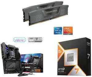 CORSAIR Vengeance 64GB (2x32GB) DDR5 5600 RAM, MSI MPG X870E CARBON WIFI ATX Motherboard, supports AMD Ryzen 9000/8000/7000, AM5, PCIe 5.0, Wi-Fi 7, AMD Ryzen 7 9800X3D 8-Core 5.2GHz Processor, Radeon Graphics CORSAIR Vengeance 64GB (2x32GB) DDR5 5600 RAM, MSI MPG X870E CARBON WIFI ATX Motherboard, supports AMD Ryzen 9000/8000/7000, AM5, PCIe 5.0, Wi-Fi 7, AMD Ryzen 7 9800X3D 8-Core 5.2GHz Processor, Radeon Graphics