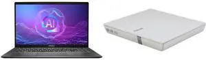 MSI Modern A15 AI+ 15.6" FHD Laptop, AMD Ryzen AI 5 330 (50 Tops NPU), AMD Radeon 820M Graphics, 16GB RAM, 1TB NVMe SSD (Modern A15 AI+ F3HMG-003US) ASUS USB 2.0 White External Slim CD / DVD Re-Writer Mac OS Compatible Model SDRW-08D2S-U MSI Modern A15 AI+ 15.6" FHD Laptop, AMD Ryzen AI 5 330 (50 Tops NPU), AMD Radeon 820M Graphics, 16GB RAM, 1TB NVMe SSD (Modern A15 AI+ F3HMG-003US) ASUS USB 2.0 White External Slim CD / DVD Re-Writer Mac OS Compatible Model SDRW-08D2S-U
