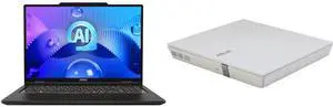 MSI 16" Venture 16 AI 2K 120Hz OLED Laptop, Intel Core Ultra 7 155H, Intel Arc Graphics, 16GB DDR5, 1TB NVMe SSD, Windows 11 Home (Venture 16 AI A1MG-030CA) + ASUS USB 2.0 White External Slim CD/DVD Re-Writer Mac OS Compatible MSI 16" Venture 16 AI 2K 120Hz OLED Laptop, Intel Core Ultra 7 155H, Intel Arc Graphics, 16GB DDR5, 1TB NVMe SSD, Windows 11 Home (Venture 16 AI A1MG-030CA) + ASUS USB 2.0 White External Slim CD/DVD Re-Writer Mac OS Compatible