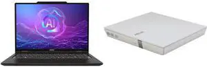 MSI Venture A16 AI+ 16" FHD+ Touch Laptop, AMD Ryzen AI 7 350, Radeon Graphics, 32GB DDR5, 1TB NVMe SSD, Win 11 (A3HMTG-035CA) ASUS USB 2.0 White External Slim CD/DVD Re-Writer Mac OS Compatible SDRW-08D2S-U MSI Venture A16 AI+ 16" FHD+ Touch Laptop, AMD Ryzen AI 7 350, Radeon Graphics, 32GB DDR5, 1TB NVMe SSD, Win 11 (A3HMTG-035CA) ASUS USB 2.0 White External Slim CD/DVD Re-Writer Mac OS Compatible SDRW-08D2S-U